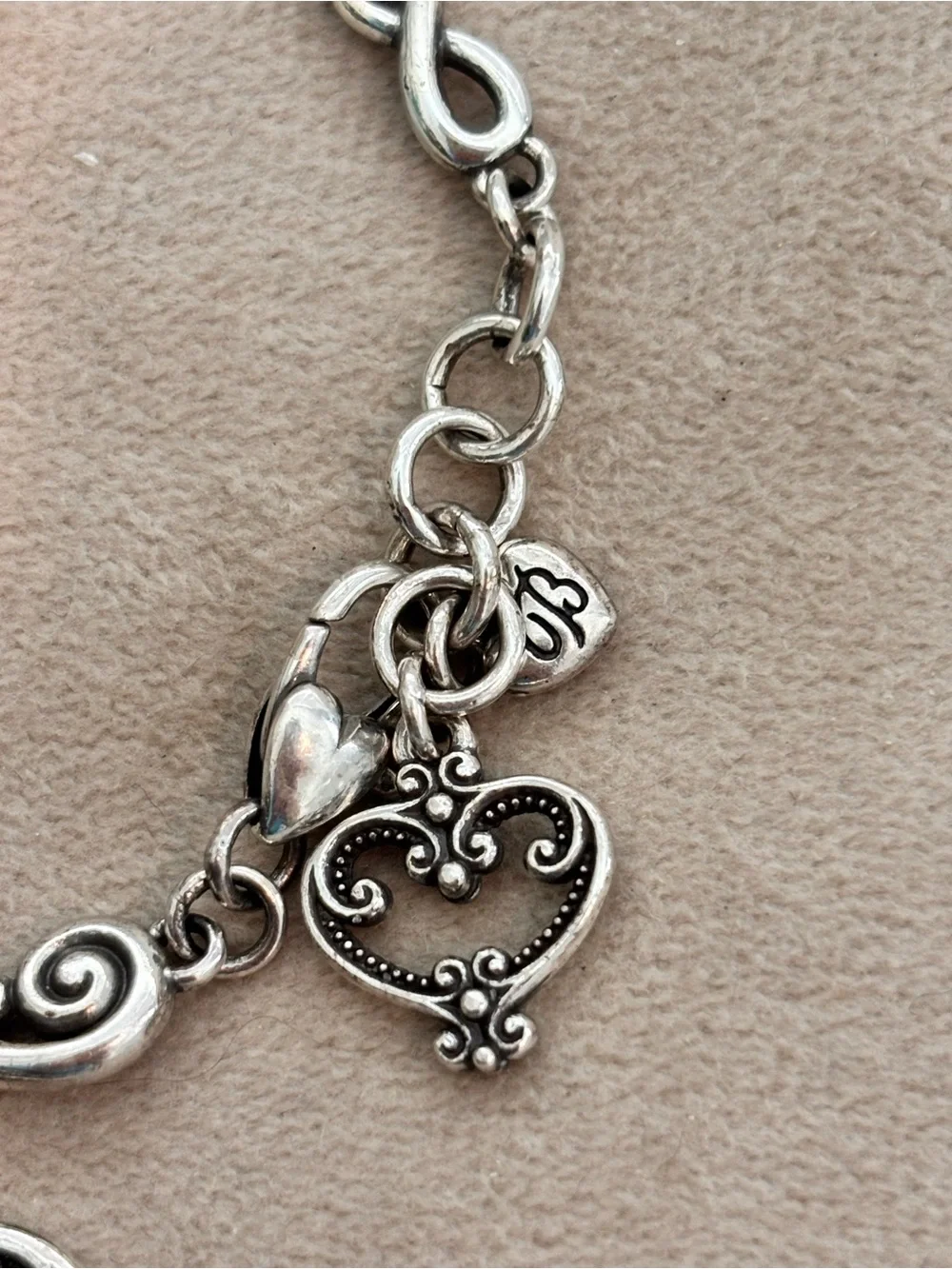 Brighton Palazzo Silver Heart Crystal Bracelet